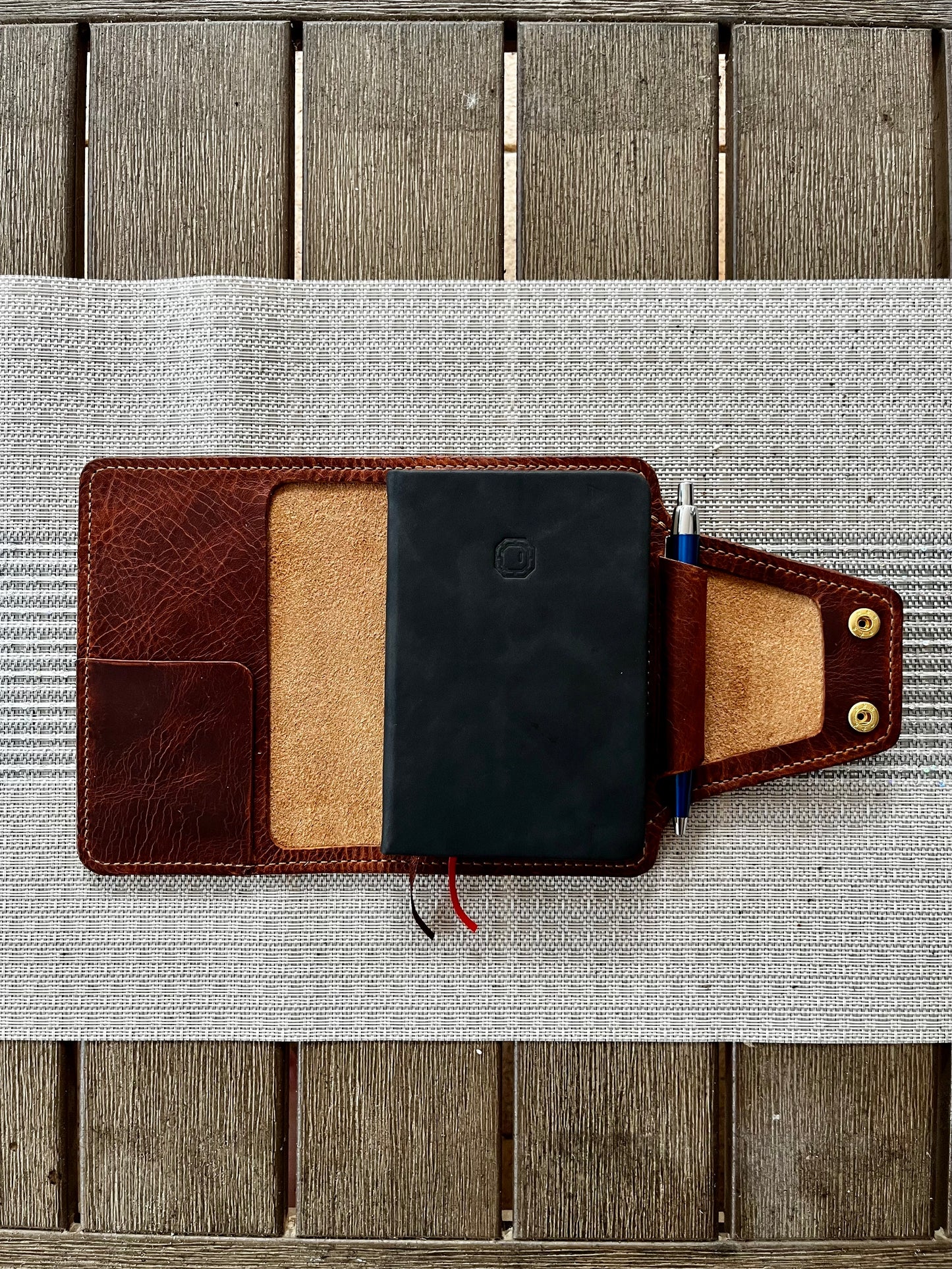 Travel Leather Notebook Cover – Full-Grain Italian Veg-Tanned Leather