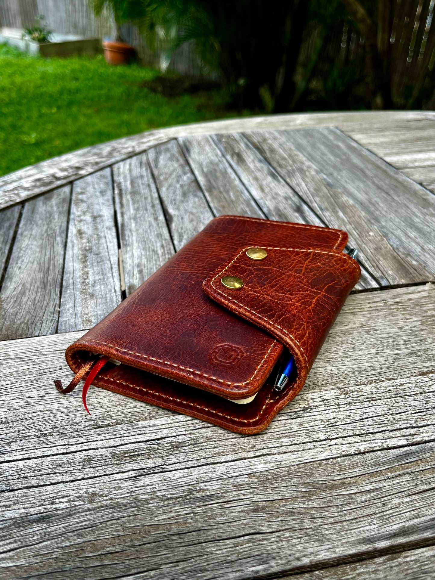 Travel Leather Notebook Cover – Full-Grain Italian Veg-Tanned Leather