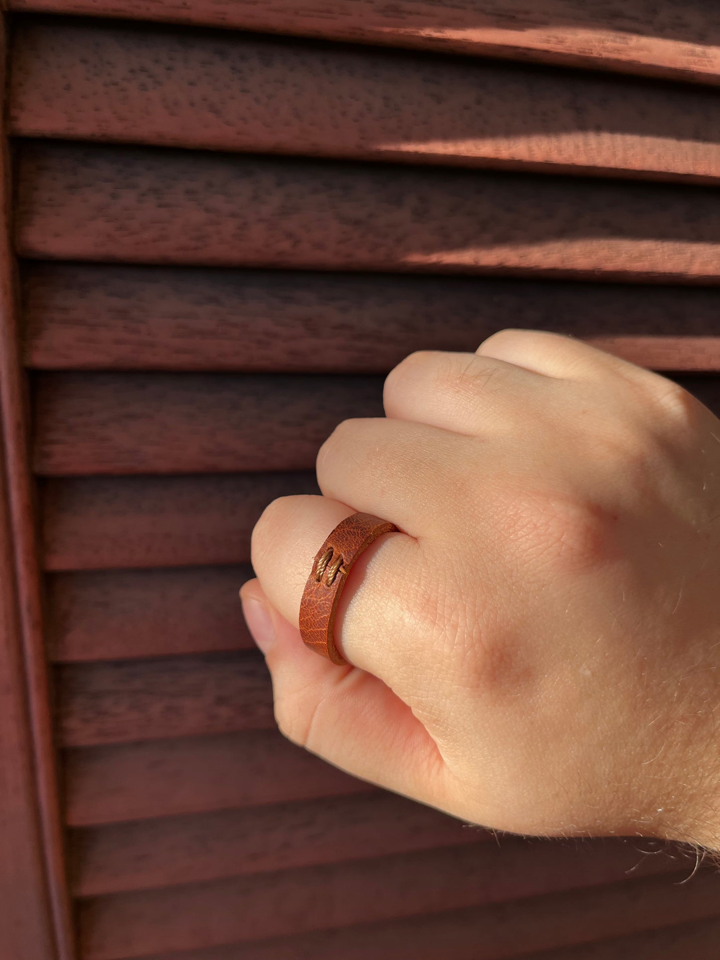 Handcrafted Full-Grain Leather Rings – Minimalist Design